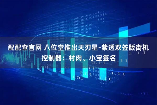 配配查官网 八位堂推出天刃星-紫透双签版街机控制器：村肉、小宝签名